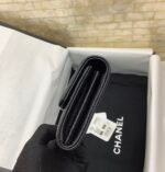 Chanel CO-CO Long Flap Wallet 19.5cm/7.7in Silver Hardware For Women Black - Image 4