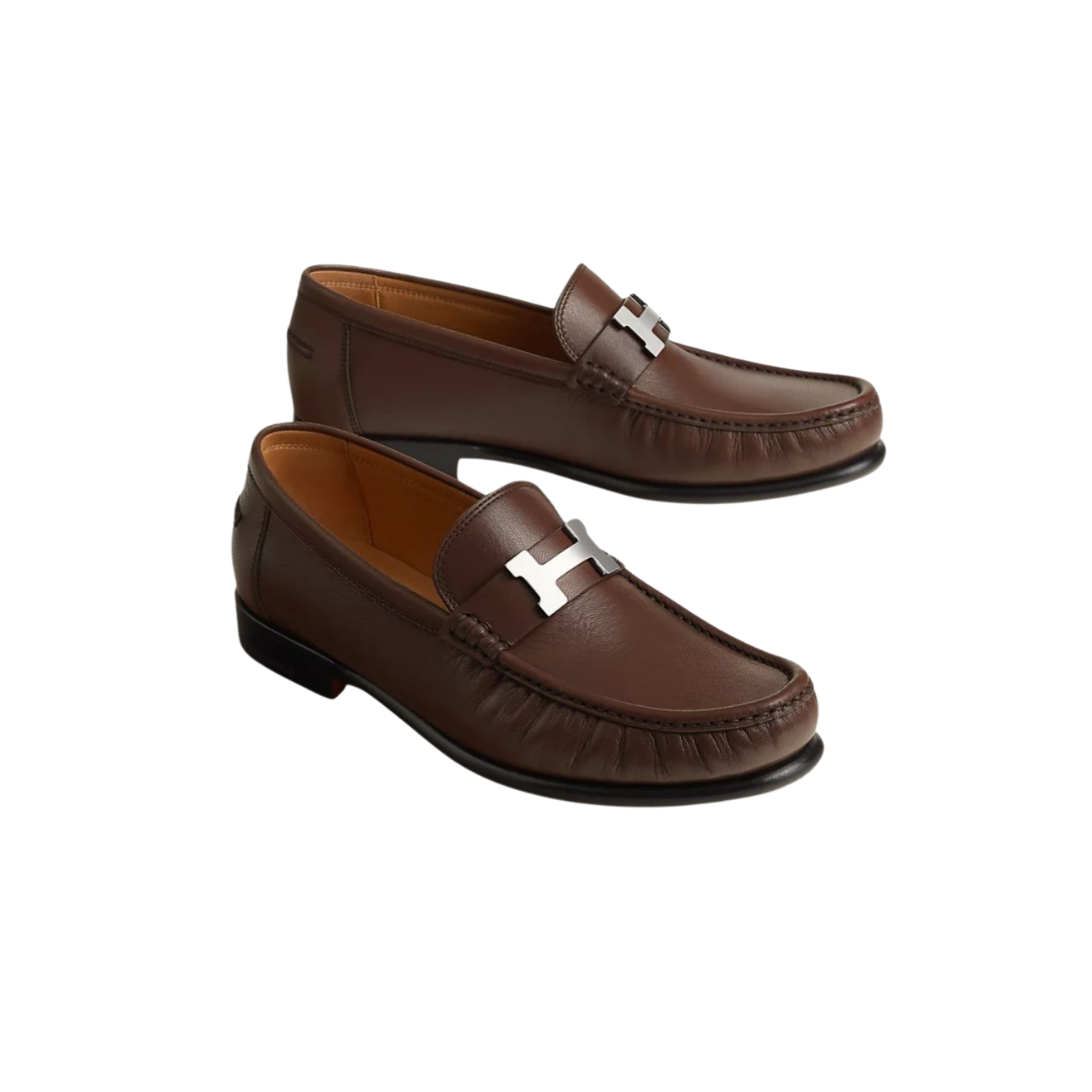 4-3.png Hermes Karlo Loafers Marron Pecan For Men H251996ZANP390 - Image 1