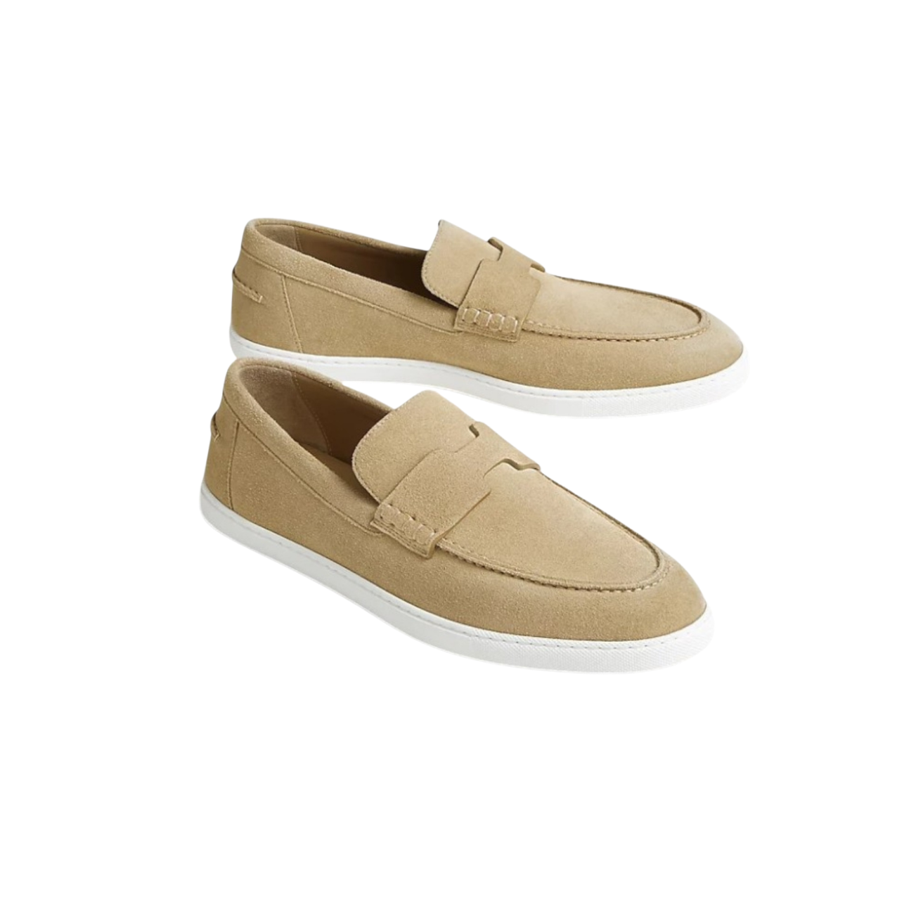 4-4.png Hermes Job Loafers Beige For Men H252843ZAVD390 - Image 1