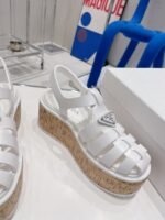 Prada Rubber Wedge Platform Sandals White For Women 2.9in/75mm PRD 1X853M_3LLP_F0009_F_B075 - Image 7