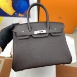 Hermes Birkin 30 Togo Dark Grey Bag Silver Hardware For Women, Women’s Handbags 11.8in/30cm - Image 9