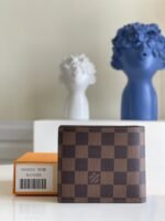 Louis Vuitton Amerigo Wallet Damier Ebene For Men, Men's Wallet 4.7in/11.5cm LV - Image 6