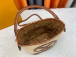 Louis Vuitton Petit Bucket Raffia Caramel Brown M59961 - Image 4