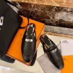 Hermes Oz Mule Black For Women, Women's Shoes H201075Z 02390 - Image 4