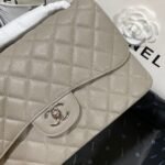 Chanel Classic Large Crossbody Bag 11.8in/ 30cm Grey Silver Hardware For Women - Image 6