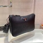 Prada Re-Nylon And Saffiano Shoulder Bag Black 2VH113_2DMH_F0002_V_OOP - Image 4