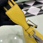 Prada Saffiano Triangle Shoulder Bag 11in/ 28cm Yellow Silver Hardware For Women 2VH155_2FAD_F0377_V_OOO - Image 7