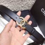 Chanel Belt With Double C Buckle Black With Gold Toned Hardware Women Belt - Image 2