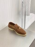 Loro Piana Summer Charms Walk Loafers Saddle Brown For Women - FAE5444 E424 - Image 7