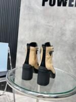 Prada Tronchetti Lace-Up Boot Beige For Women PRD - Image 4