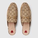 Gucci Women's Jumbo GG Princetown Slipper By Canavas Brown For Women GG 475094 UKO60 2588
