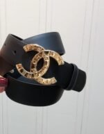 Chanel Belt With Double C Buckle Black With Full Gold Toned Hardware Women Belt - Image 3