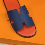 Hermes Izmir Sandals Orange/ Blue For Men - Image 7