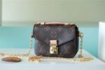 Louis Vuitton Micro Metis Pochette Shoulder Bag 5.5in/ 14cm Brown Monogram Canvas Gold Hardware For Women M81267 - Image 4