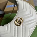 Gucci Marmont Half Moon Shaped Mini Bag White 699514 DTDHT 9022 - Image 10