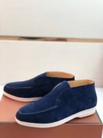 Loro Piana Open Walk Boots Argo Blue Melange For Women - FAE9959 W948 - Image 7
