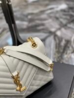 Saint Laurent Envelope Medium Chain Bag White - Image 7