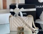 Chanel Mini Boy Flapbag White - Image 2