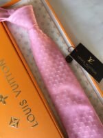 Louis Vuitton Classic Silk Tie Pink LV Men Tie