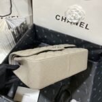 Chanel Classic Large Crossbody Bag 11.8in/ 30cm Grey Silver Hardware For Women - Image 4