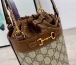 Gucci Horsebit 1955 Small Bucket Bag Brown 637115 92TPG 8563 - Image 9