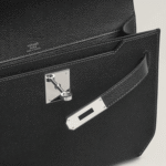 Hermes Garden Kelly Depeches 25 Pouch Silver Hardware Black For Men - 25.4cm/10in - Image 2