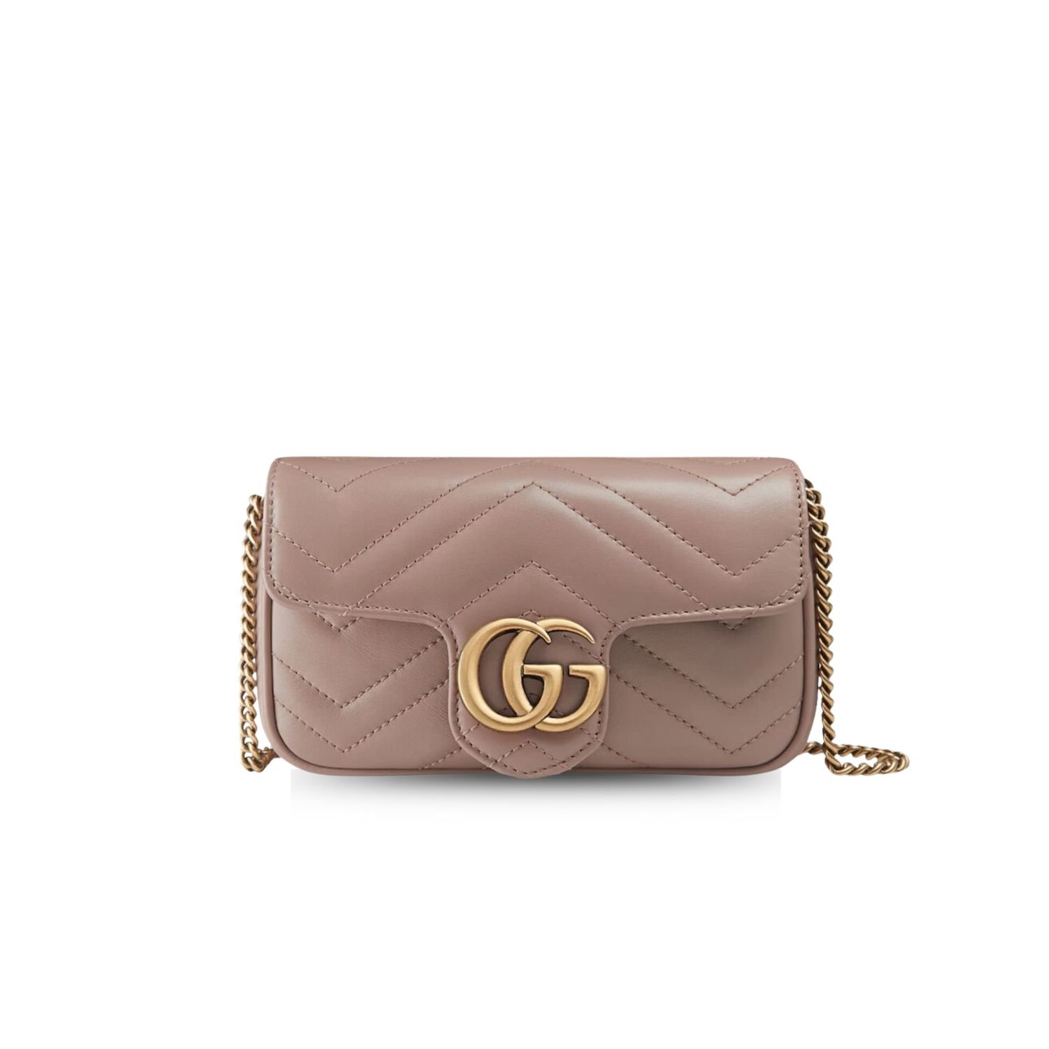 xr:d:DAGBeGYKeuI:753,j:6273938785693553170,t:24041105 Gucci Marmont Matelassé Super Mini Bag Beige - Image 1