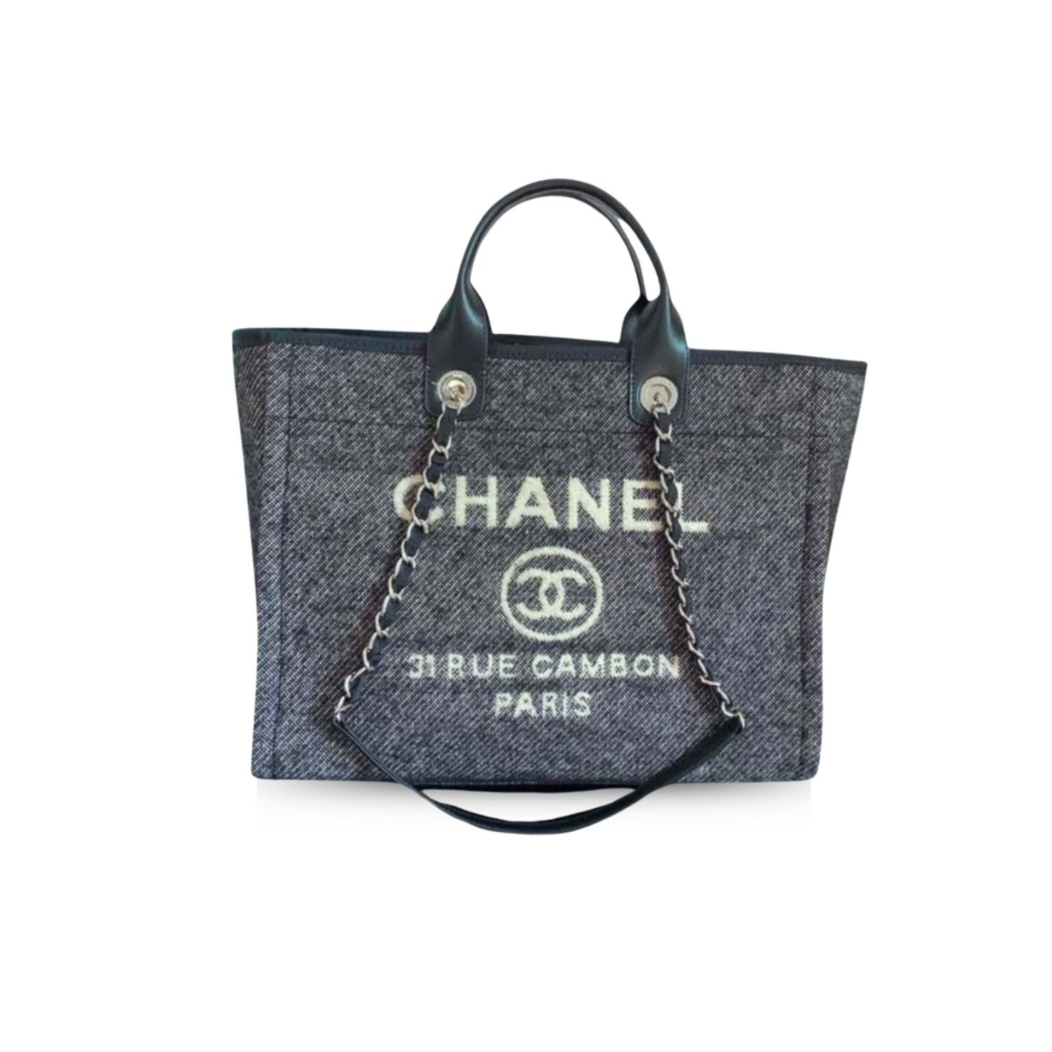 xr:d:DAGBeGYKeuI:911,j:7035047168959054778,t:24041116 Chanel Large Shopping Tote Bag Grey - Image 1