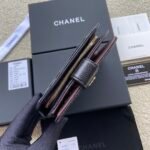 Chanel CO-CO Flap Wallet 15cm/5.9in Gold Hardware For Women Black - Image 4