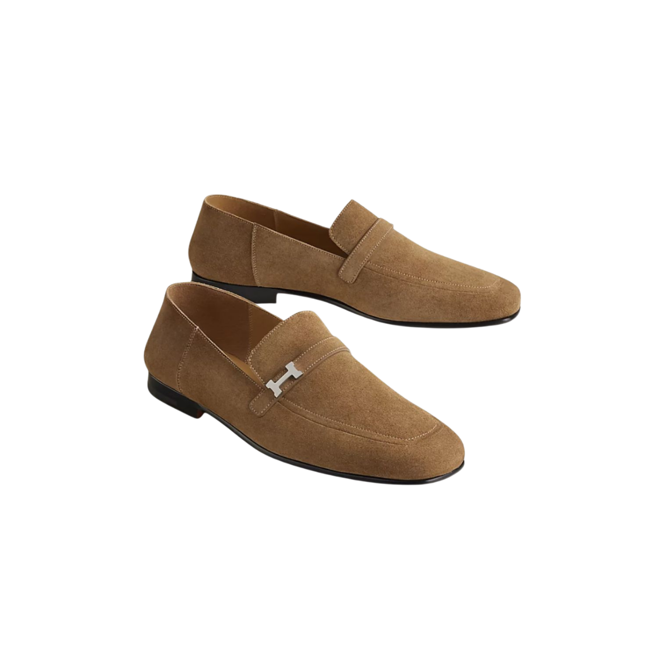 5-4.png Hermes Giovanni Loafers Brun Fume For Men H231991ZAE5400 - Image 1