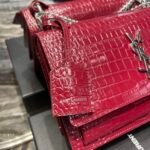 Saint Laurent Sunset Medium Chain Bag Red - Image 5