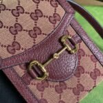 Gucci Horsebit 1955 Mini Bag Beige And Burgundy 625615F6B3G9865 - Image 4