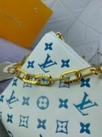 Louis Vuitton Coussin PM Shoulder Bag 7.5in/ 26cm White And Blue Gold Hardware For Women M11225 - Image 3