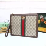 Gucci Ophidia Pouch With Web Beige And Ebony GG Supreme Canvas 672989 96IWT 8745 - Image 2