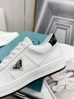 Prada Downtown Perforated Sneakers White/Black For Women 1.2in/30mm PRD 1E792M_3LJ6_F0964_F_030 - Image 7