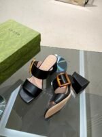 Gucci Women's Sandal With Bamboo Buckle Black For Women GG - Image 4