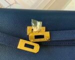 Hermes Kelly Wallet To Go Woc Epsom Blue For Women, Women's Wallet 8.3in/21cm - Image 5