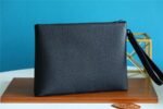 Louis Vuitton Pochette Ipad Clutch & Pouch 11.8in/ 30cm Black Aerogram Silver Hardware For Men - Image 3