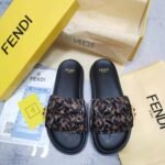 Fendi Feel Brown Satin Slides For Women 8X8142AE7SF0R7V