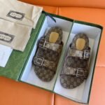 Gucci Women's Slide Sandal With Straps Beige And Ebony For Women 658020 2HK60 9791 - Image 6