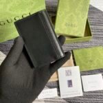 Gucci GG Marmont Card Case Black with Silver Hardware 4.5in/11cm GG 428737 0YK0N 1000 - Image 7