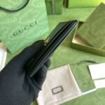 Gucci Animalier Card Case Black with Metal Bee For Men 4in/10cm GG 523685 DJ20T 1000 - Image 8