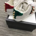 Ace Studded Leather Sneakers 431887 Calfskin Leather Spring/Summer 2018 Collection, White - Image 3