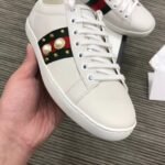 Ace Studded Leather Sneakers 431887 Calfskin Leather Spring/Summer 2018 Collection, White - Image 5