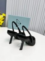 Prada Satin Slingback Pumps With Crystals Black For Women 2.2in/55mm PRD - Image 7