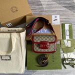 Gucci Horsebit 1955 GG Mini Bag Red - Image 5