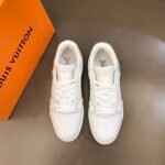 Louis Vuitton Trainer Sneaker Monogram Patent Canvas White Virgil Abloh For Men LV 1A9G53 - Image 6