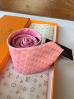 Louis Vuitton Classic Silk Tie Pink LV Men Tie - Image 8