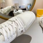 Louis Vuitton Trainer Sneaker Rubber Grain White Virgil Abloh For Men LV 1A8WAX - Image 9