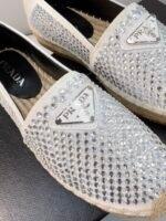 Prada Espadrillas With Crystals White For Women 0.8in/20mm PRD - Image 8